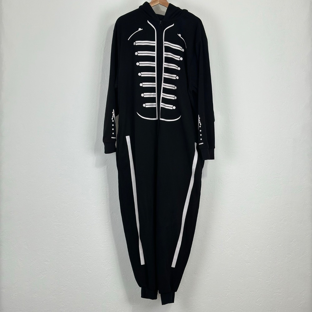 My Chemical Romance Mens Black Parade One Piece Fleece Pajamas Jumpsuit Kigurumi